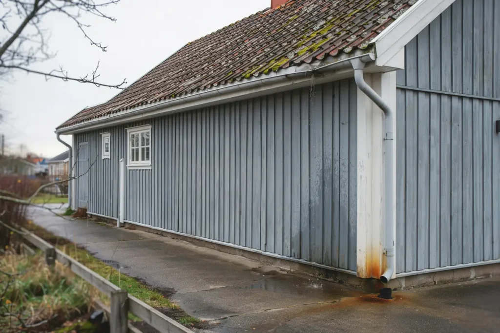 l ckande h ngr nna eller d ligt fall s l ser du vanliga problem med takavvattning p huset