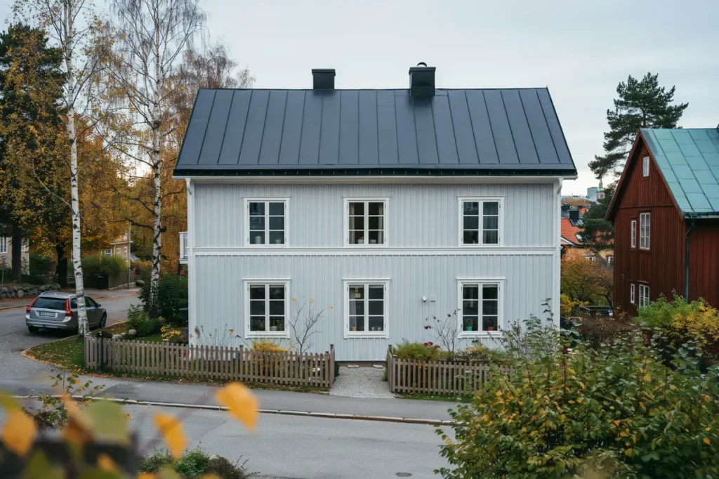 takm lning av pl ttak p villa i bagarmossen skarpn ck